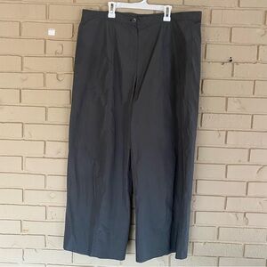 PETER O. MAHLER Gray Wide Leg Pants Lagenlook Minimalist Capsule Wardrobe 8 / 10